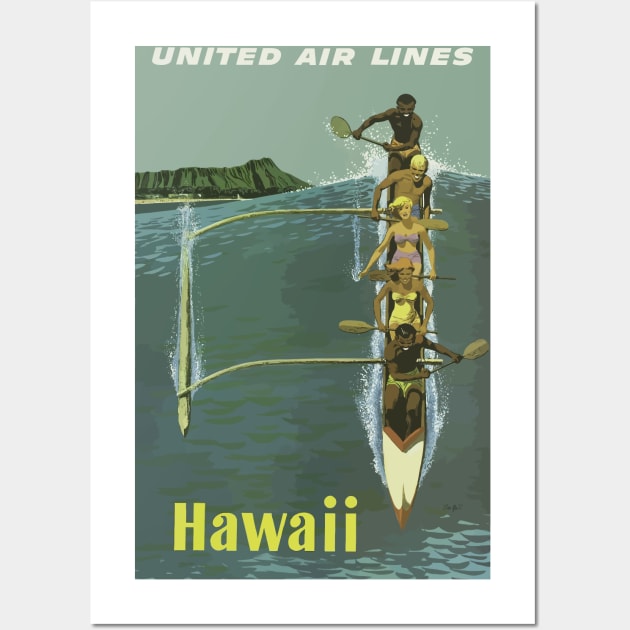 Vintage Travel - Hawaii Wall Art by Culturio